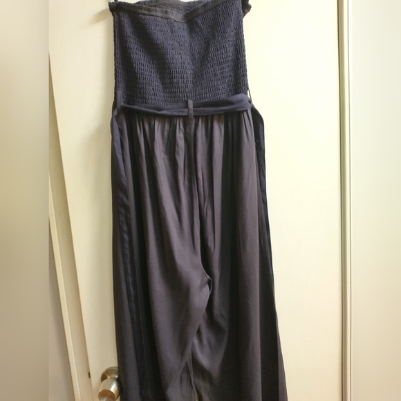 Nation AK Outfitters strapless jumpsuit, ruched bodice with lace at bottom hem. - Picture 2 of 6